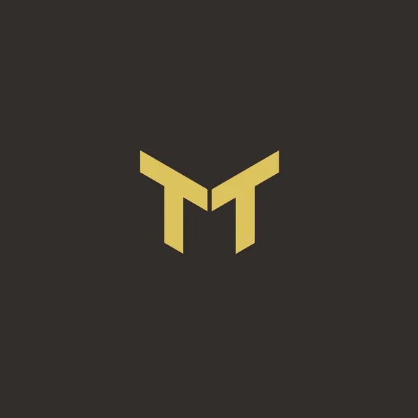 Logo Carta Inicial Logotipo Projeta Modelo Com Fundo Dourado Preto —  Vetores de Stock