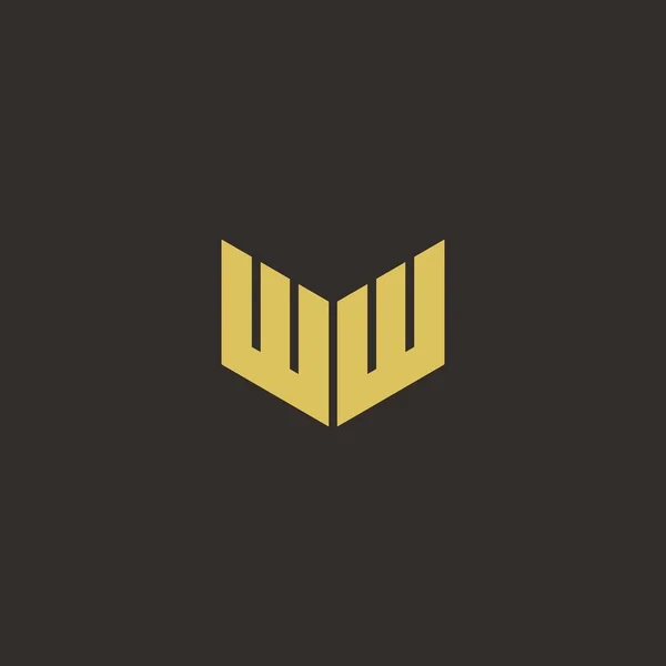 Logo Letter Disegni Iniziali Del Logo Modello Con Sfondo Oro — Vettoriale Stock