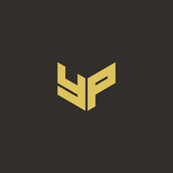 Logotypbrev Inledande Logotyp Designar Mall Med Guld Och Svart Bakgrund — Stock vektor