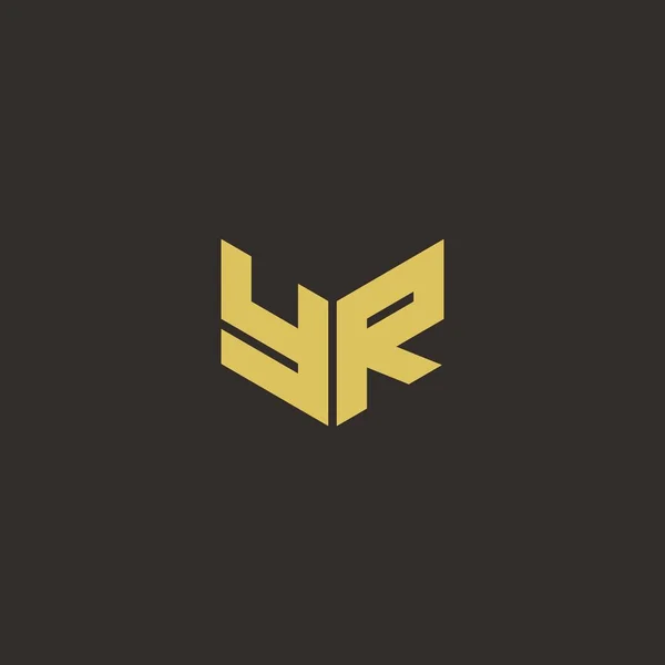 Logo Carta Inicial Logotipo Projeta Modelo Com Fundo Dourado Preto —  Vetores de Stock