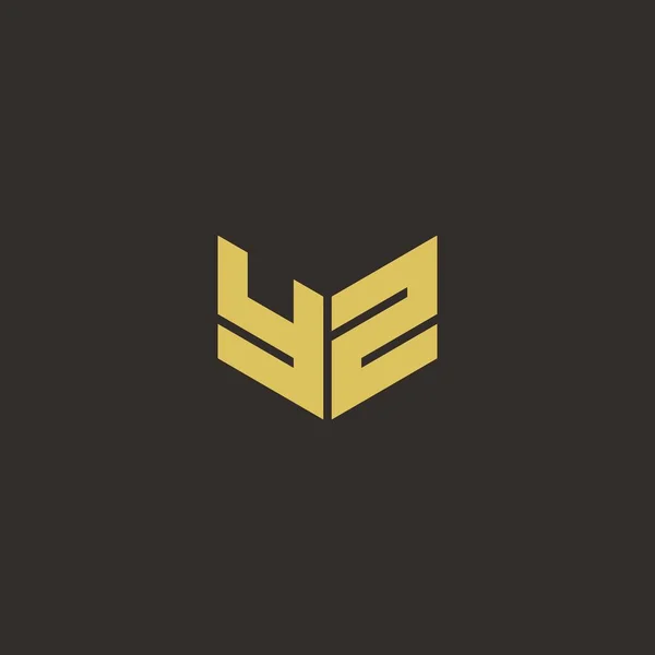 Логотип Письмо Начальный Дизайн Логотипа Шаблон Золотым Черным Фоном Векторный — стоковый вектор
