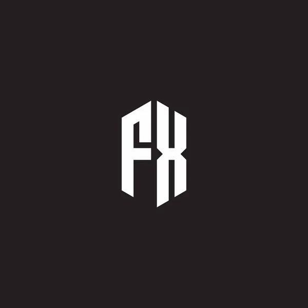 Монограмма Логотип Шестиугольной Формы Дизайн Шаблон Изолированный Черном Фоне — стоковый вектор