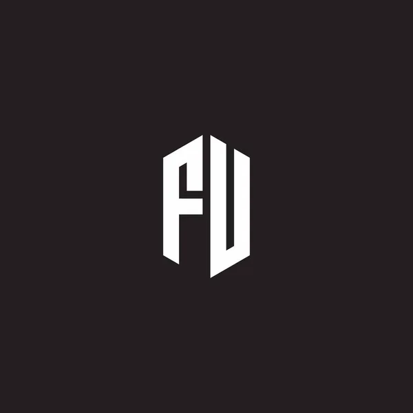 Монограмма Логотипа Шестиугольной Формой Дизайна Шаблон Изолированный Черном Фоне — стоковый вектор