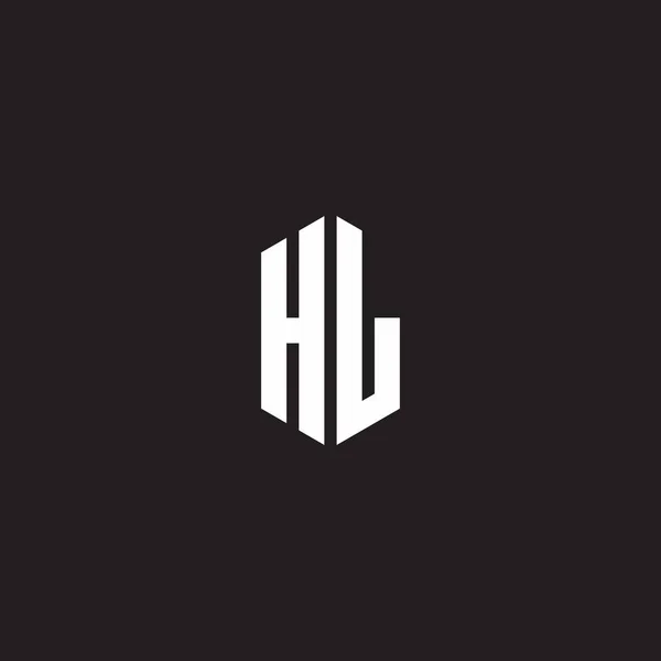 Монограмма Логотипа Шестиугольником Дизайн Шаблон Изолированный Черном Фоне — стоковый вектор