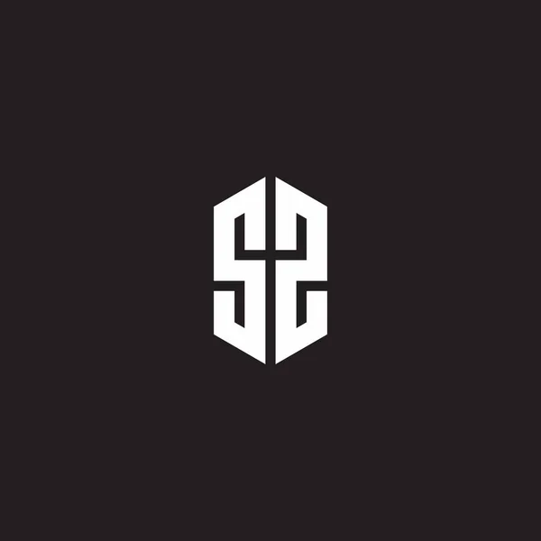 Logo Monograma Com Modelo Design Estilo Forma Hexágono Isolado Fundo —  Vetores de Stock