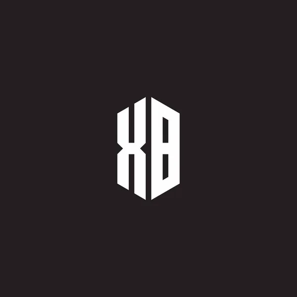 Logo Monogram Hexagon Shape Style Design Template Isolated Black Background — 스톡 벡터