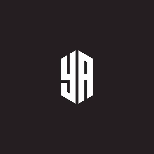 Логотип Монограмма Шестиугольник Формы Дизайн Шаблон Изолирован Черном Фоне — стоковый вектор
