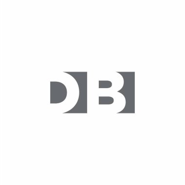 DB Logo monogram with negative space style design template isolated on white background