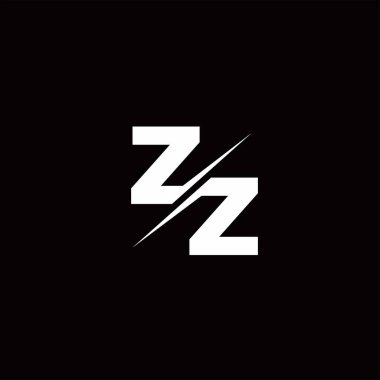 Logo Harfi Monogramı / Modern logo tasarımları Siyah Renk ve Beyaz arkaplan üzerine şablon