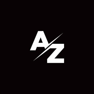 Logo Harfi Monogramı / Modern logo tasarımları Siyah Renk ve Beyaz arkaplan üzerine şablon