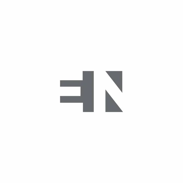 Монограма Логотипі Негативним Дизайном Простору Шаблон Ізольований Білому Тлі — стоковий вектор