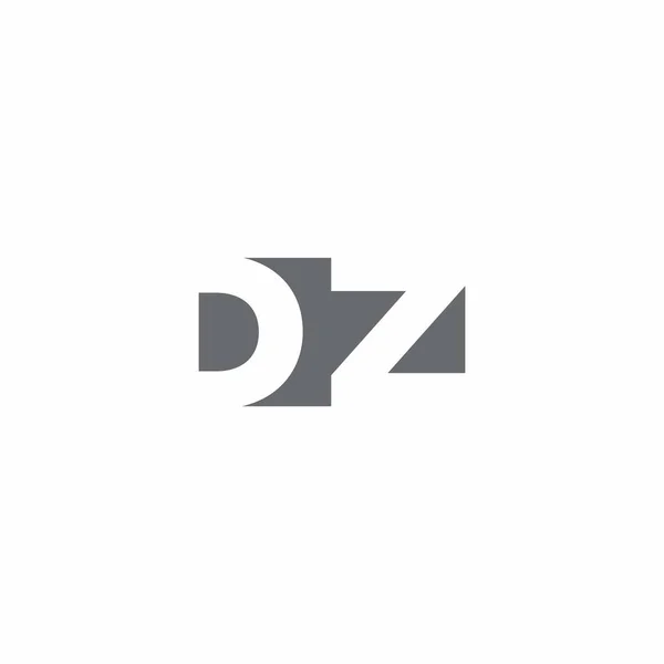 Logo Monogram Negative Space Style Design Template Isolated White Background — ストックベクタ