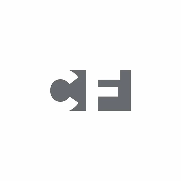 Логотип Монограма Негативним Шаблоном Дизайну Простору Ізольовані Білому Тлі — стоковий вектор