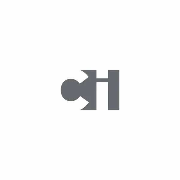 Logo Monogram Negative Space Style Design Template Isolated White Background — Stockvector