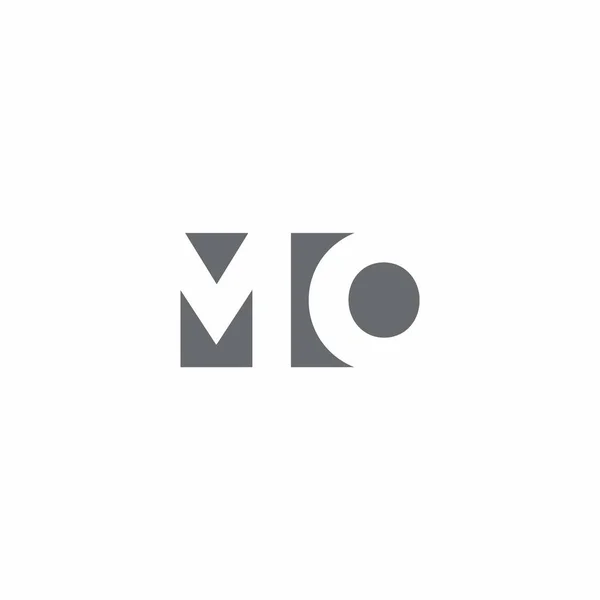 Logotipo Monograma Com Modelo Design Estilo Espaço Negativo Isolado Fundo —  Vetores de Stock