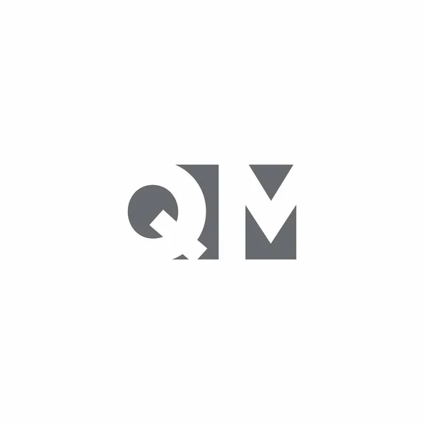 Монограмма Логотипа Негативным Пространственным Дизайном Изолированным Белом Фоне — стоковый вектор