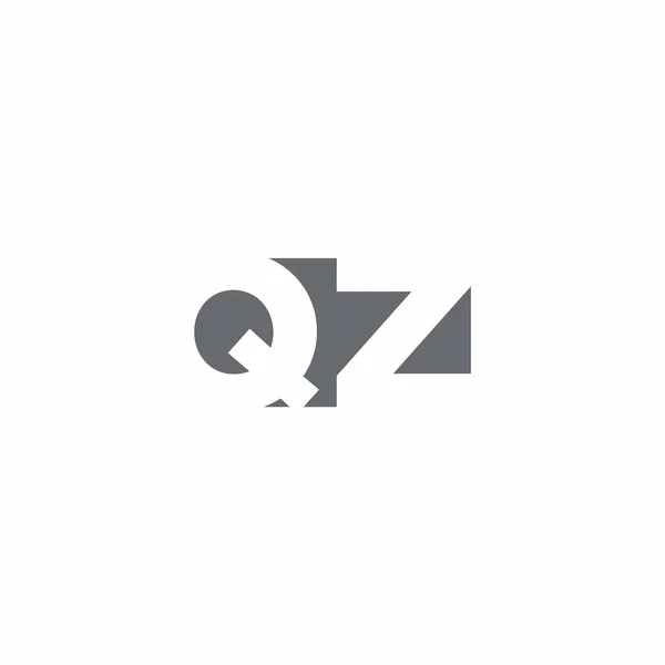Logo Monograma Con Plantilla Diseño Estilo Espacio Negativo Aislado Sobre — Archivo Imágenes Vectoriales