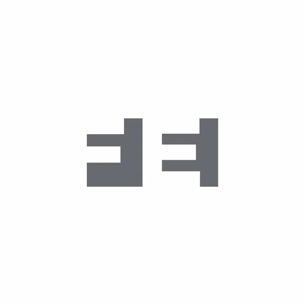 Μονόγραμμα Logo Αρνητικό Space Style Design Template Που Απομονώνεται Λευκό — Διανυσματικό Αρχείο