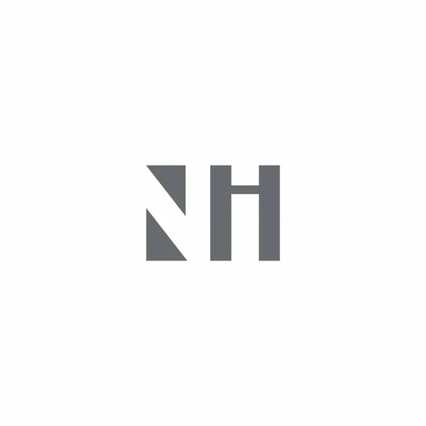 Logo Monogram Negatív Tér Stílusú Design Sablon Elszigetelt Fehér Háttér — Stock Vector