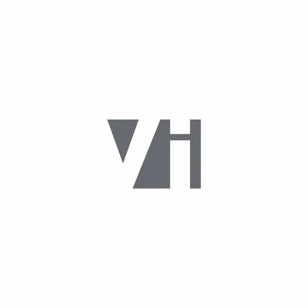 Logo Monogram Negatív Tér Stílusú Design Sablon Elszigetelt Fehér Háttér — Stock Vector