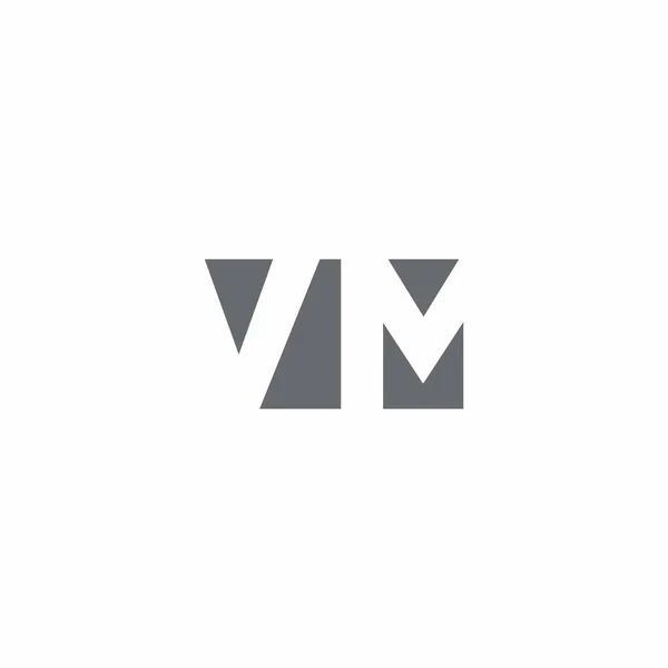 Monograma Logotipo Com Modelo Design Estilo Espaço Negativo Isolado Fundo —  Vetores de Stock