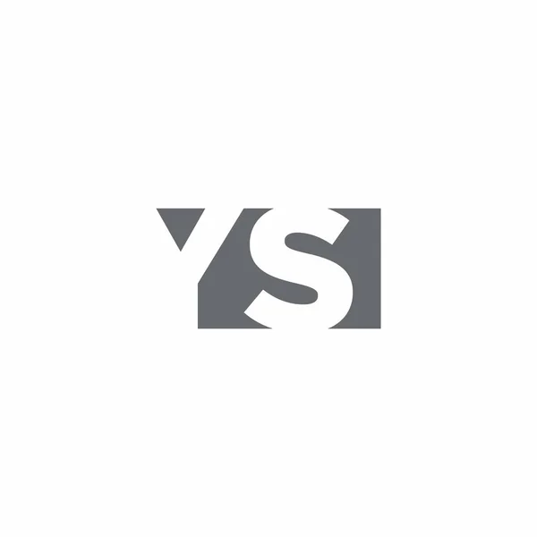 Logo Monogram Negativním Prostorovým Stylem Designu Šablony Izolované Bílém Pozadí — Stockový vektor