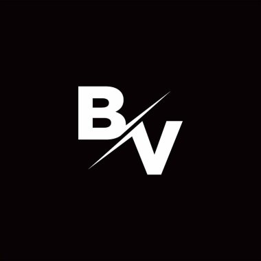 Logo Harfi Monogramı / Modern logo tasarımları Siyah Renk ve Beyaz arkaplan üzerine şablon