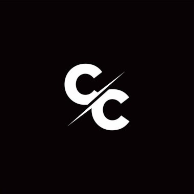 Logo Harfi Monogramı / Modern logo tasarımları Siyah Renk ve Beyaz arkaplan üzerine şablon