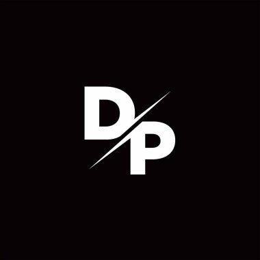 Logo Harfi Monogramı / Modern logo tasarımları Siyah Renk ve Beyaz arkaplan üzerine şablon