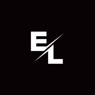 Logo Harfi Monogramı / Modern logo tasarımları Siyah Renk ve Beyaz arkaplan üzerine şablon