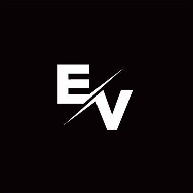 Logo Harfi Monogramı / Modern logo tasarımları Siyah Renk ve Beyaz arkaplan üzerine şablon