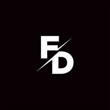 Logo Harfi Monogramı / Modern logo tasarımları Siyah Renk ve Beyaz arkaplan üzerine şablon