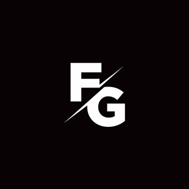 Logo Harfi Monogramı / Modern logo tasarımları Siyah Renk ve Beyaz arkaplan üzerine şablon