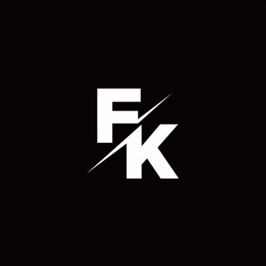 Logo Harfi Monogramı / Modern logo tasarımları Siyah Renk ve Beyaz arkaplan üzerine şablon