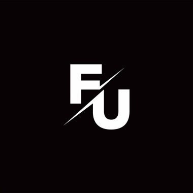 Logo Harfi Monogramı / Modern logo tasarımları Siyah Renk ve Beyaz arkaplan üzerine şablon