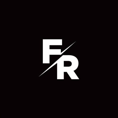 Logo Harfi Monogramı / Modern logo tasarımları Siyah Renk ve Beyaz arkaplan üzerine şablon