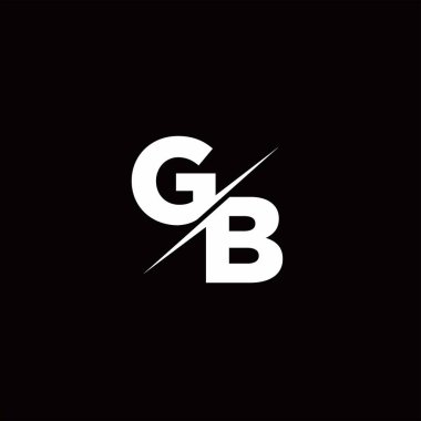 Logo Harfi Monogramı / Modern logo tasarımları Siyah Renk ve Beyaz arkaplan üzerine şablon