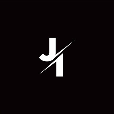 Logo Harfi Monogramı / Modern logo tasarımları Siyah Renk ve Beyaz arkaplan üzerine şablon