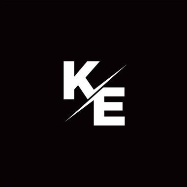 Logo Harfi Monogramı / Modern logo tasarımları Siyah Renk ve Beyaz arkaplan üzerine şablon