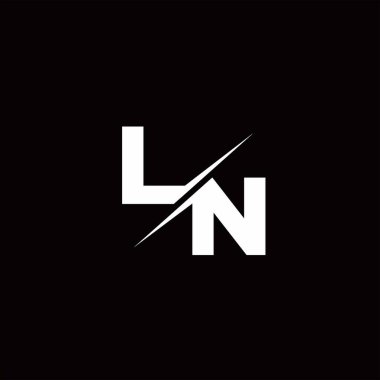 Logo Harfi Monogramı / Modern logo tasarımları Siyah Renk ve Beyaz arkaplan üzerine şablon