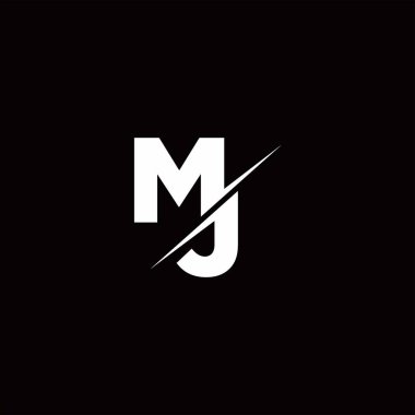 Logo Harfi Monogramı / Modern logo tasarımları Siyah Renk ve Beyaz arkaplan üzerine şablon