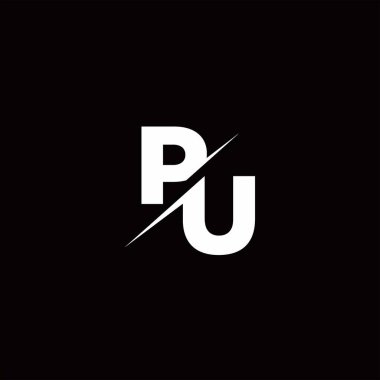 Logo Harfi Monogramı / Modern logo tasarımları Siyah Renk ve Beyaz arkaplan üzerine şablon