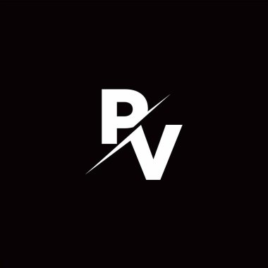 Logo Harfi Monogramı / Modern logo tasarımları Siyah Renk ve Beyaz arkaplan üzerine şablon