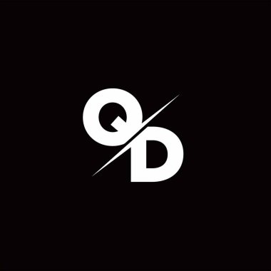 Logo Harfi Monogramı / Modern logo tasarımları Siyah Renk ve Beyaz arkaplan üzerine şablon