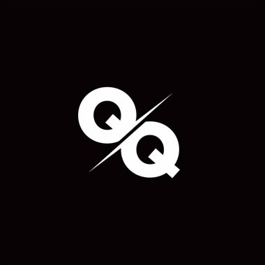 Logo Harfi Monogramı / Modern logo tasarımları Siyah Renk ve Beyaz arkaplan üzerine şablon