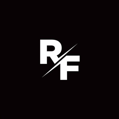 Logo Harfi Monogramı / Modern logo tasarımları Siyah Renk ve Beyaz arkaplan üzerine şablon