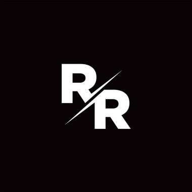 Logo Harfi Monogramı / Modern logo tasarımları Siyah Renk ve Beyaz arkaplan üzerine şablon