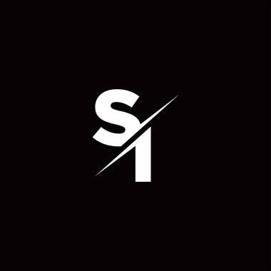 Logo Harfi Monogramı / Modern logo tasarımları Siyah Renk ve Beyaz arkaplan üzerine şablon