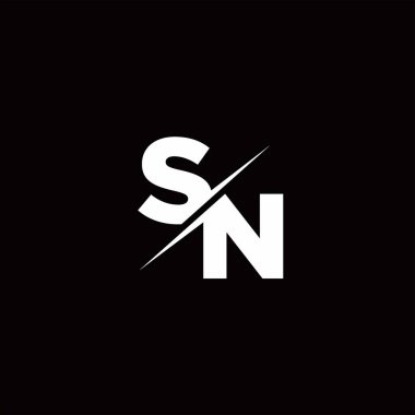 Logo Harfi Monogramı / Modern logo tasarımları Siyah Renk ve Beyaz arkaplan üzerine şablon