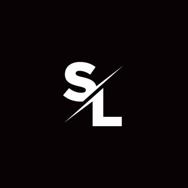 Logo Harfi Monogramı / Modern logo tasarımları Siyah Renk ve Beyaz arkaplan üzerine şablon